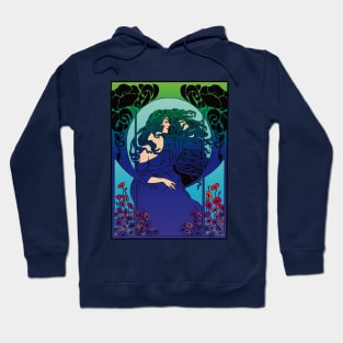 Art Deco Lady (blue) Hoodie